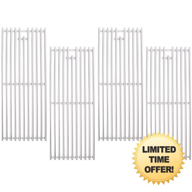 2025 4 Pc 18 x 7-3/8 Upgrade Heavy Duty Cast Shot Blasting Stainless Steel 5/16 Rod BBQ Cooking Grill Grates Replacement Parts for Blaze Grill 3