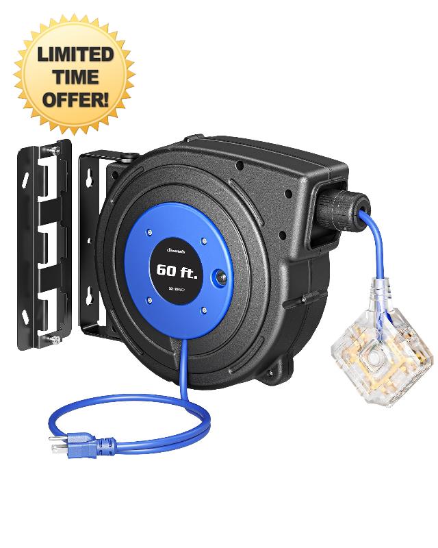 DEWENWILS 60FT Extension Cord Reel
