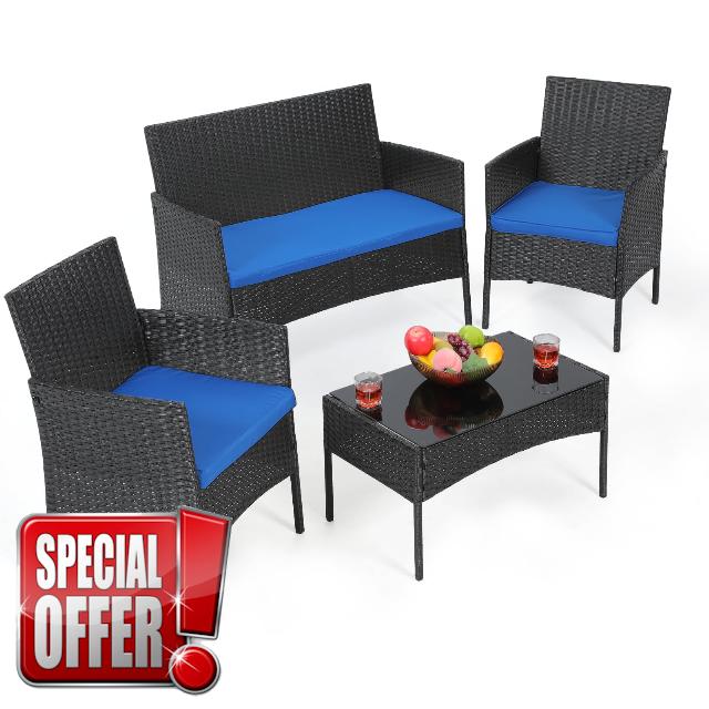 Athena Collection Outdoor Patio Furniture Set of 4