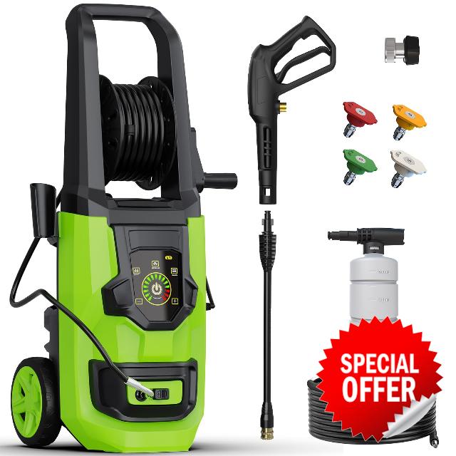 Electric Pressure Washer - 5000 PSI 3.0 GPM Power Washer with Touch Screen Adjustable Pressure