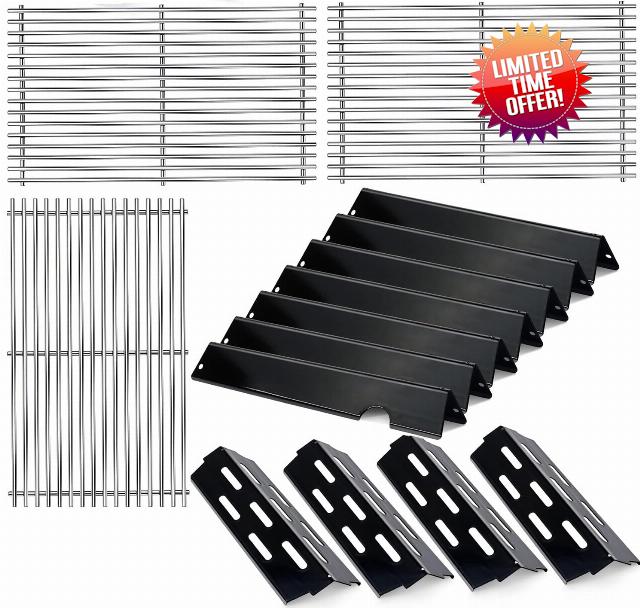 Grill Flavorizer Bars Heat Deflectors Replacement with Cooking Grates for Weber Genesis II E-410 E-415 E-435 LX E-440 Series