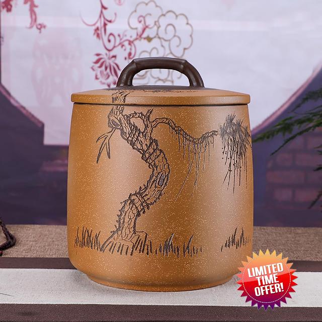 Ceramic Container With Lid For Rice Ceramic Rice Bucket Large Airtight Food Storage Dispenser Kitchen Grain Jars Rice Storage Box Household Rice Barrel Ceramic Rice Cylinder For Flour Food(B)