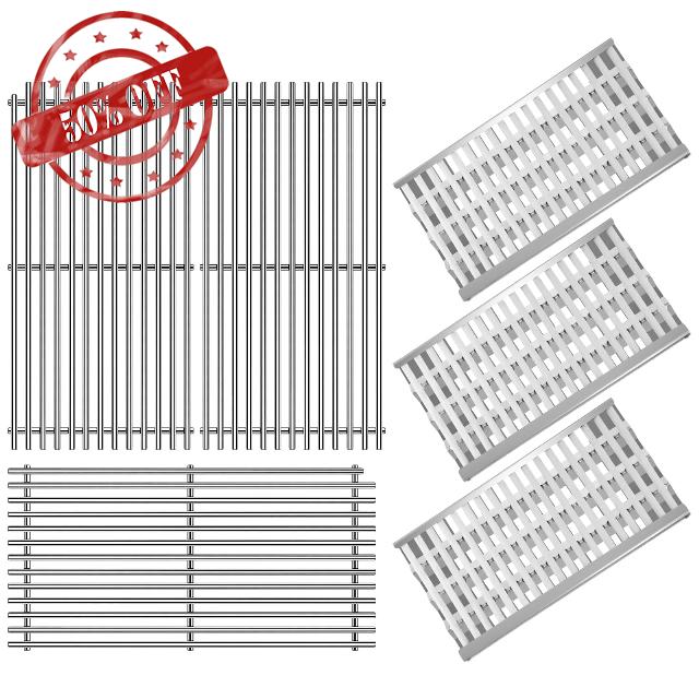 54801 9MM Stainless Steel Grill Grate with 92911 Heat Plate Shield for DCS Grill Parts 27DBQR
