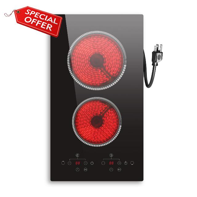 2 Burner Electric Cooktop
