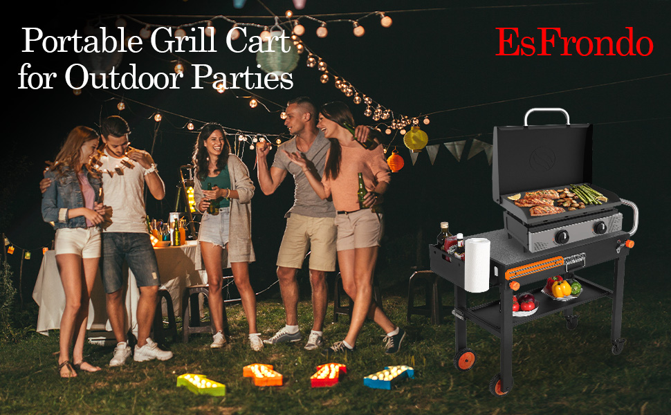 EsFrondo Portable Grill Cart