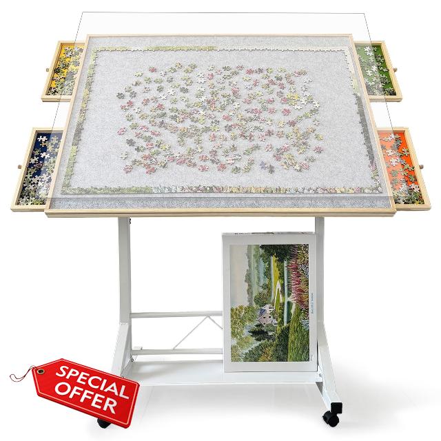 1500 Piece Jigsaw Puzzle Table with Drawers