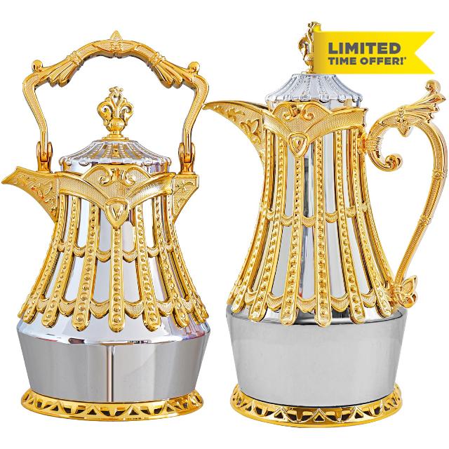 Arabic Style Luxury Insulated Thermal Coffee Carafe(2 Piece)