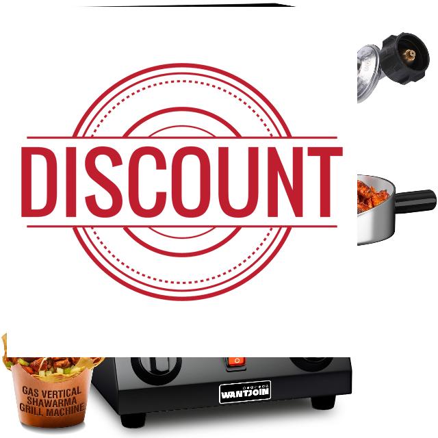 Shawarma Grill Machine - Gas Vertical Rotisserie with 2 Burners for Home