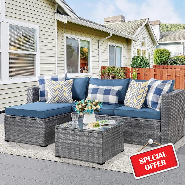 Shintenchi 3 Pieces Patio Furniture Set