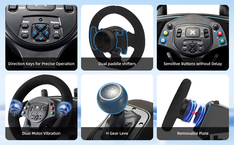 Xbox steering wheel and pedals