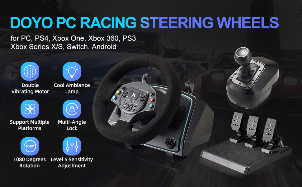 Xbox steering wheel and pedals