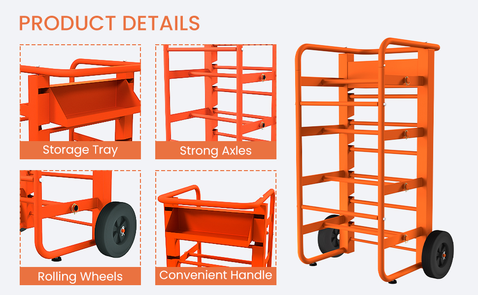 Wire Storage for Electricians Portable Spool Holder for Workshop Steel Wire Roll Holder