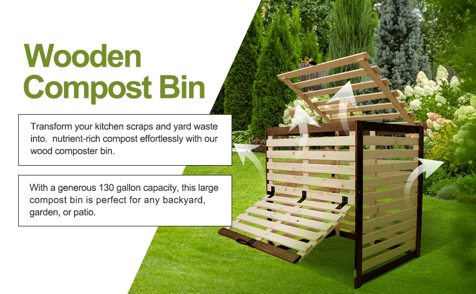 Wood Composter Bin