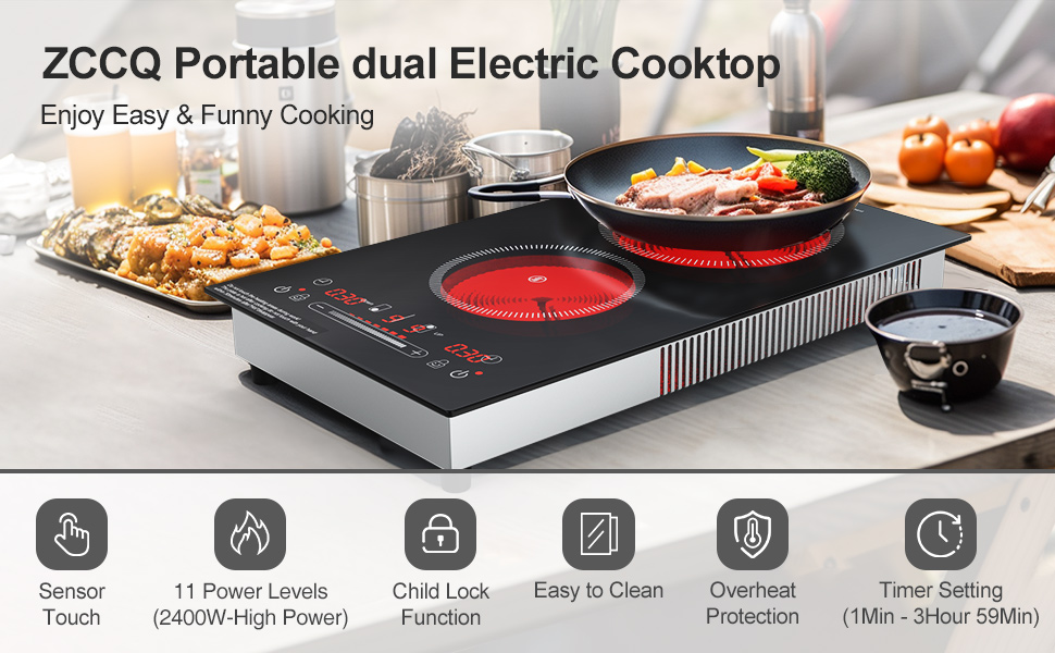 ZCCQ Portable dual Electric Cooktop