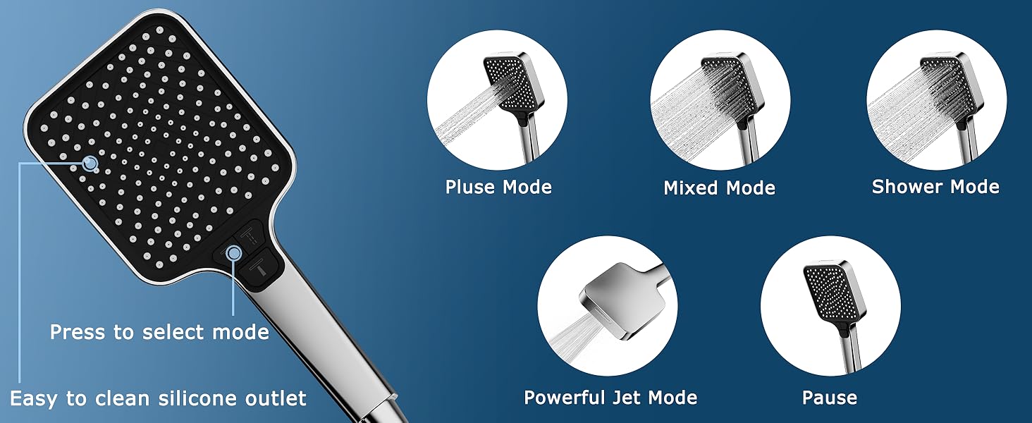 shower head with handheld combo