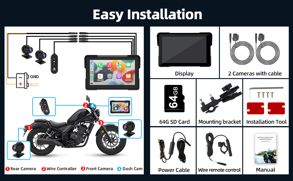 Portable Moto carplay screen