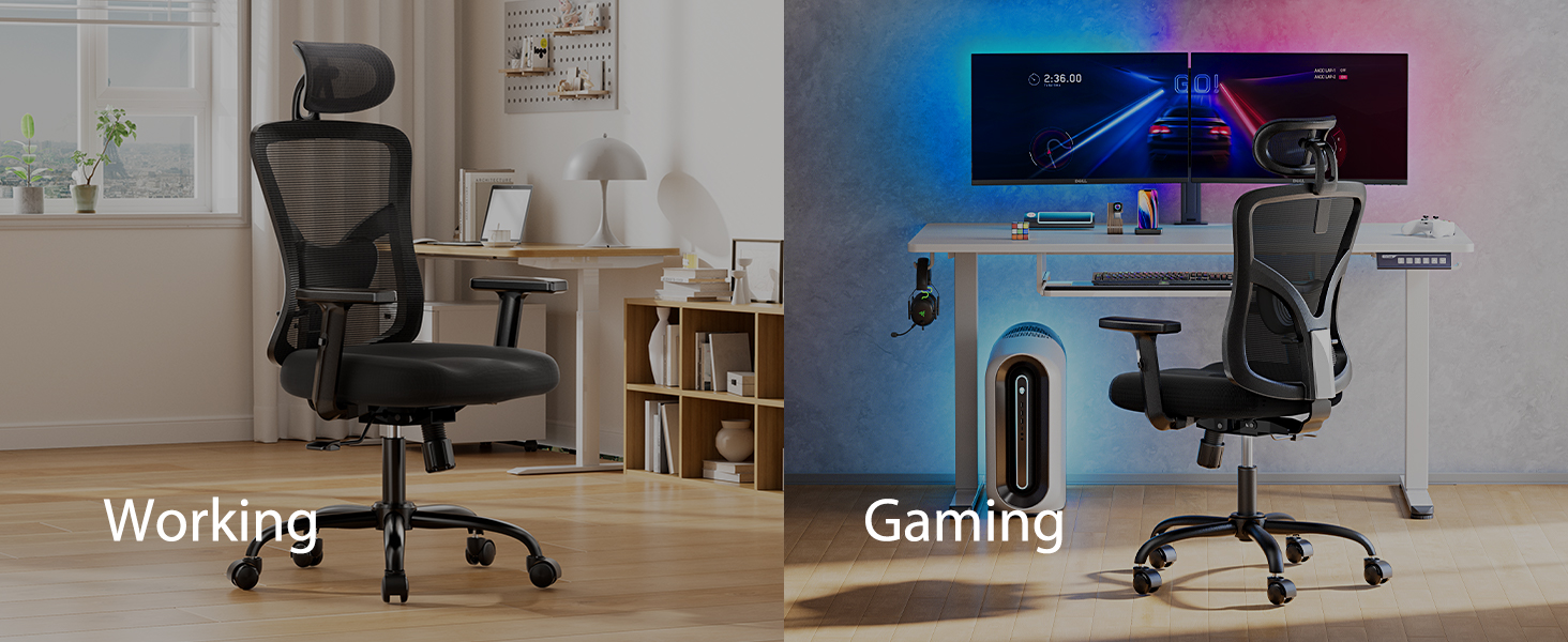 ergonomic office chair with headrest
