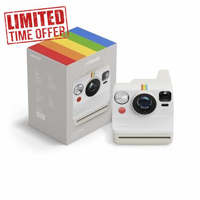 Polaroid Now 3rd Generation I-Type Instant Film Camera - Pebble White - Camera Only No Film (9155)