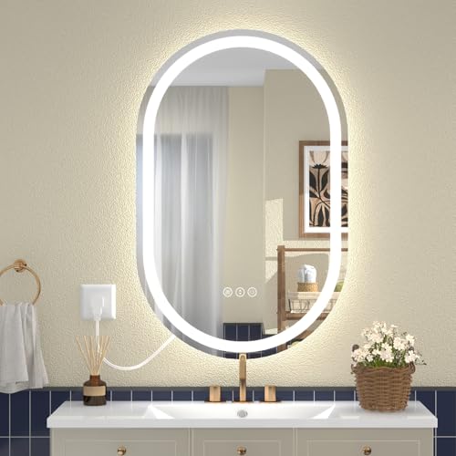 Oval Lighted Vanity Mirror