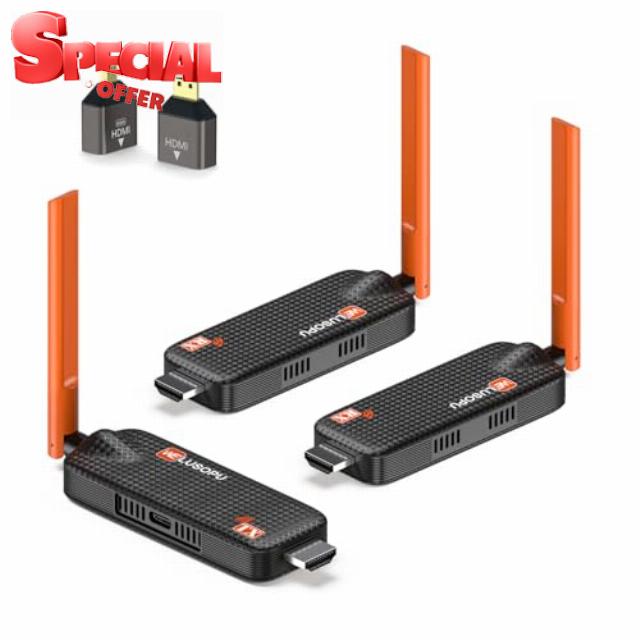 Wireless HDMI Transmitter and 2 Receivers