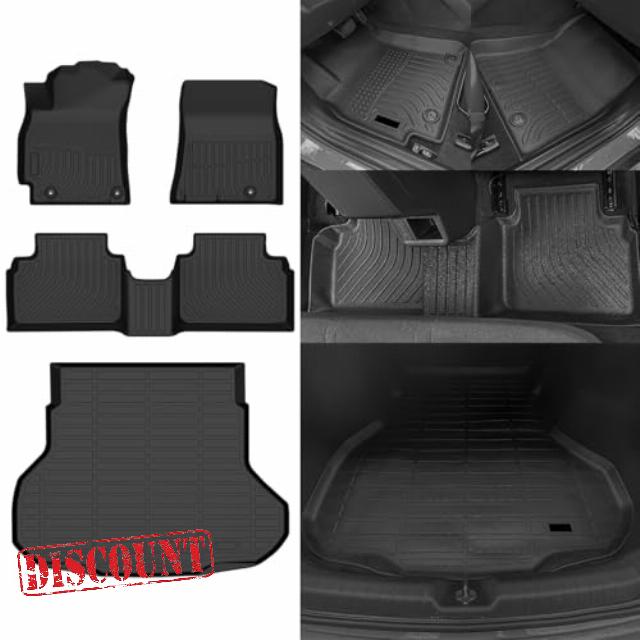 Naibeve Floor Mats for 2025 Kia K4 - All Weather Custom Fit for 2025 Kia K4 Floor Mats Liners with Cargo Mat Liner Accessories