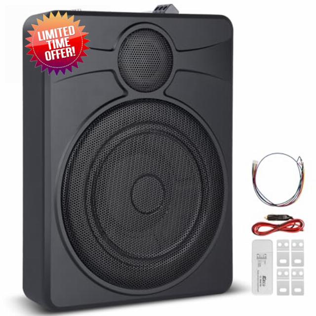 10" Slim Under Seat Powered Car Subwoofer