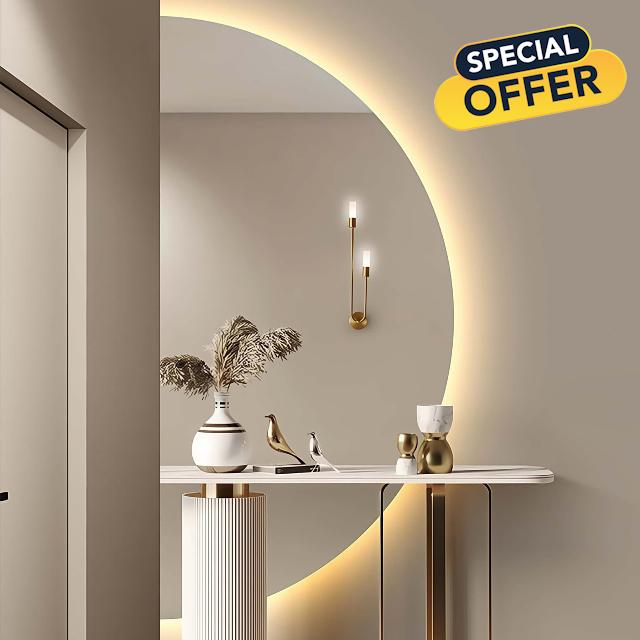 Half Moon Mirror for Wall