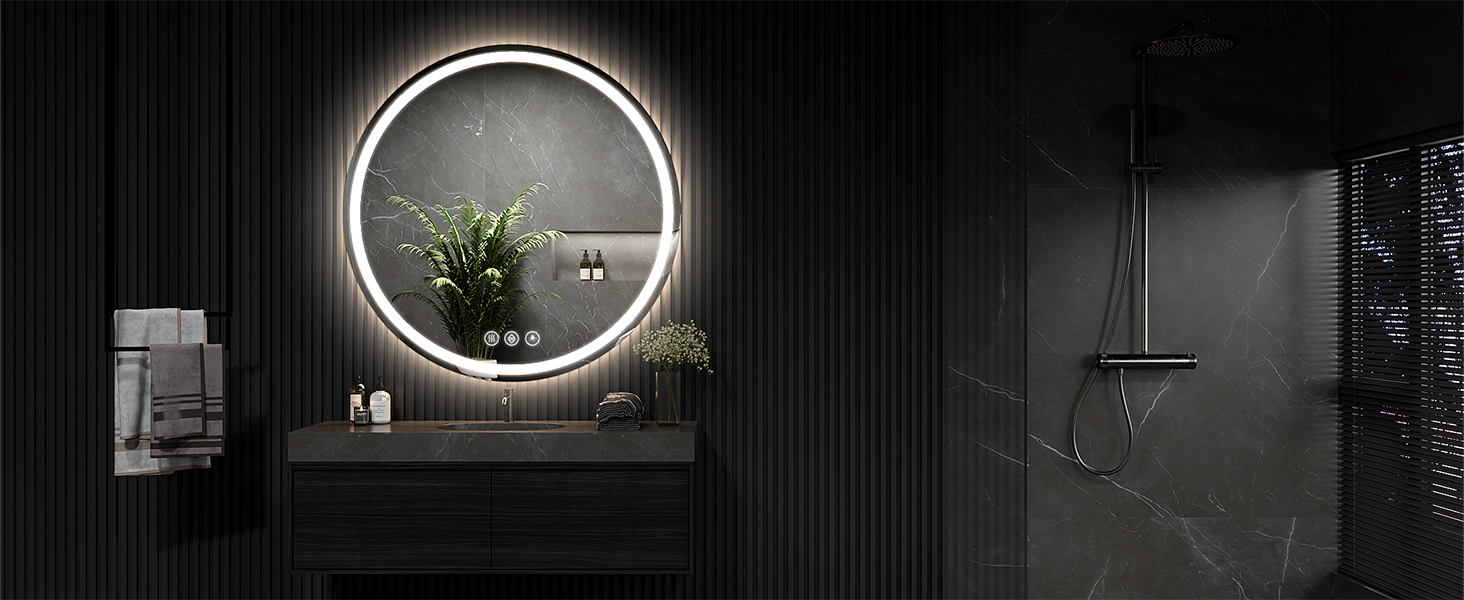 LED round mirror
