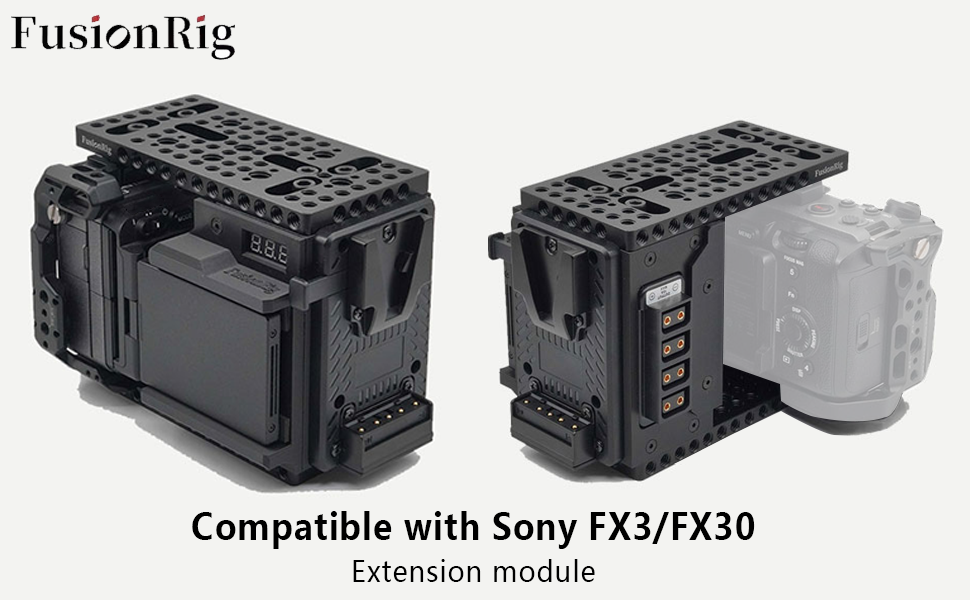 FusionRig for Sony FX3/FX30 Camera Cage Expansion Module Cineback